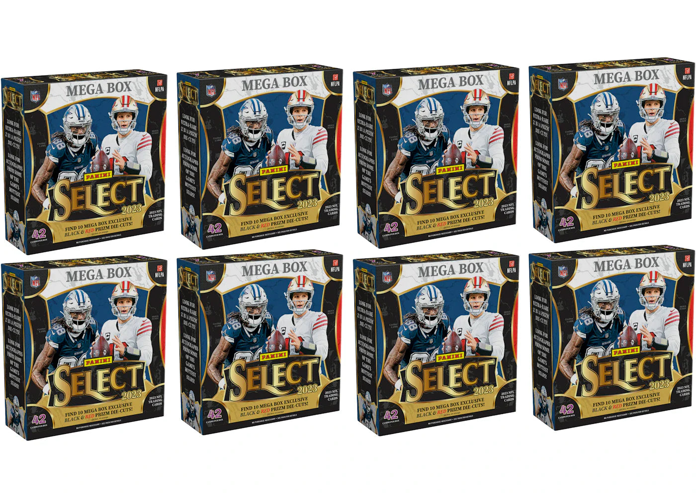 2023 Panini Select Football Mega Box (Black and Red Die-Cuts) 8x Lot