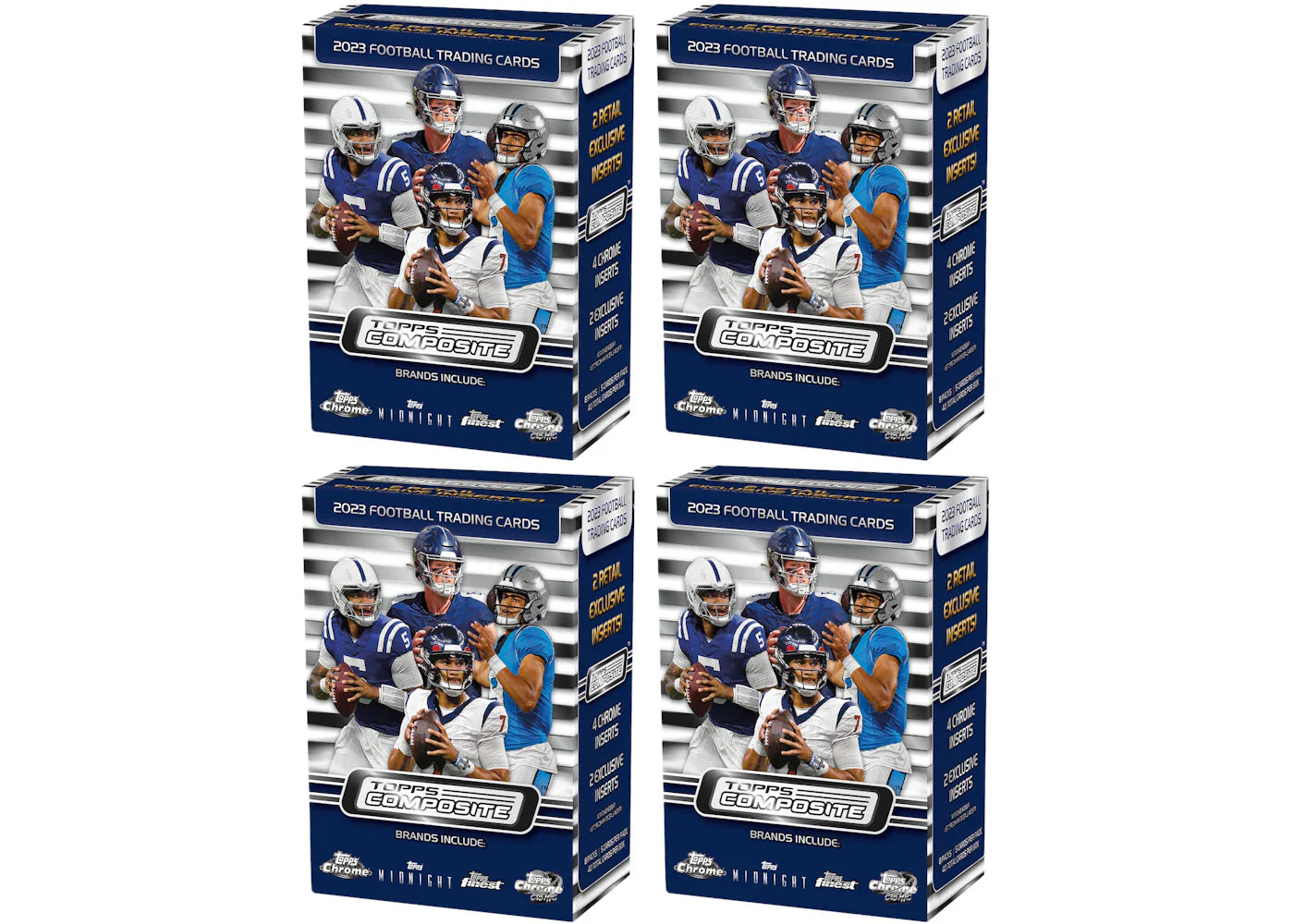 2023 Topps Chrome Composite Football Blaster Box (4x Lot)