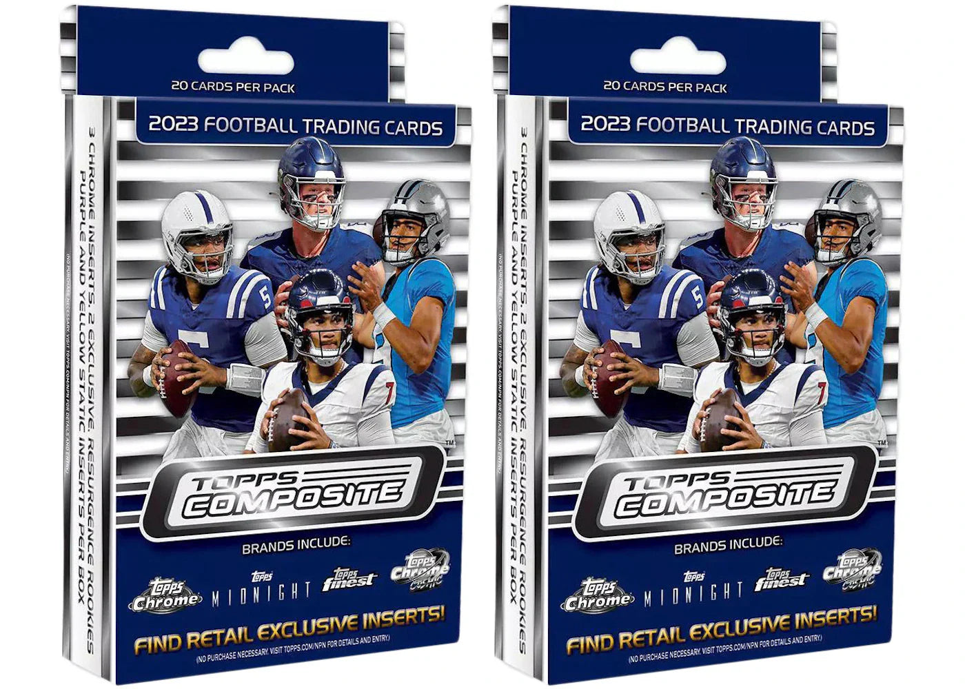 2023 Topps Chrome Composite Football Hanger Box 2x Lot