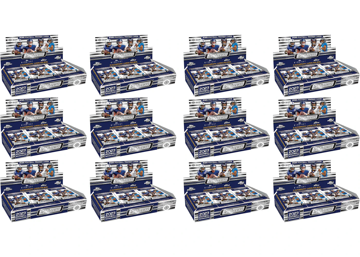 2023 Topps Chrome Composite Football Hobby Box Sealed Case (12x Lot)