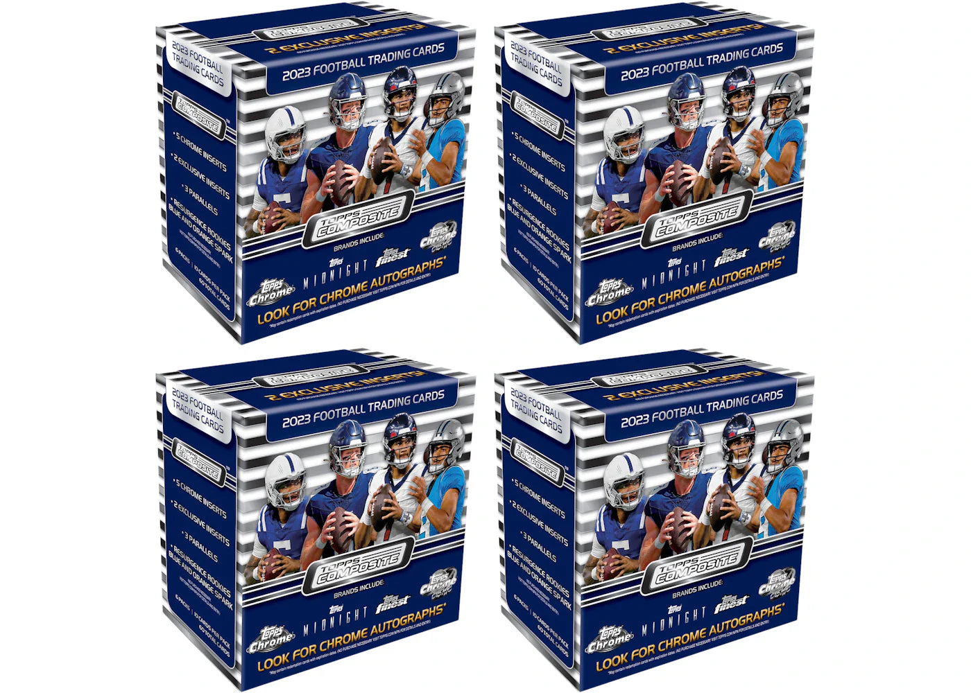 2023 Topps Chrome Composite Football Mega Box (4x Lot)