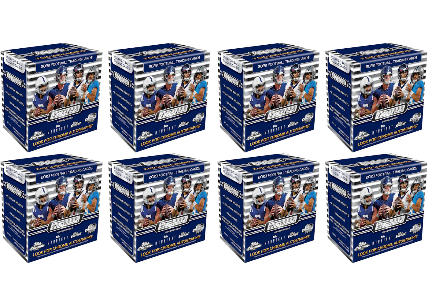 2023 Topps Chrome Composite Football Mega Box (8x Lot)