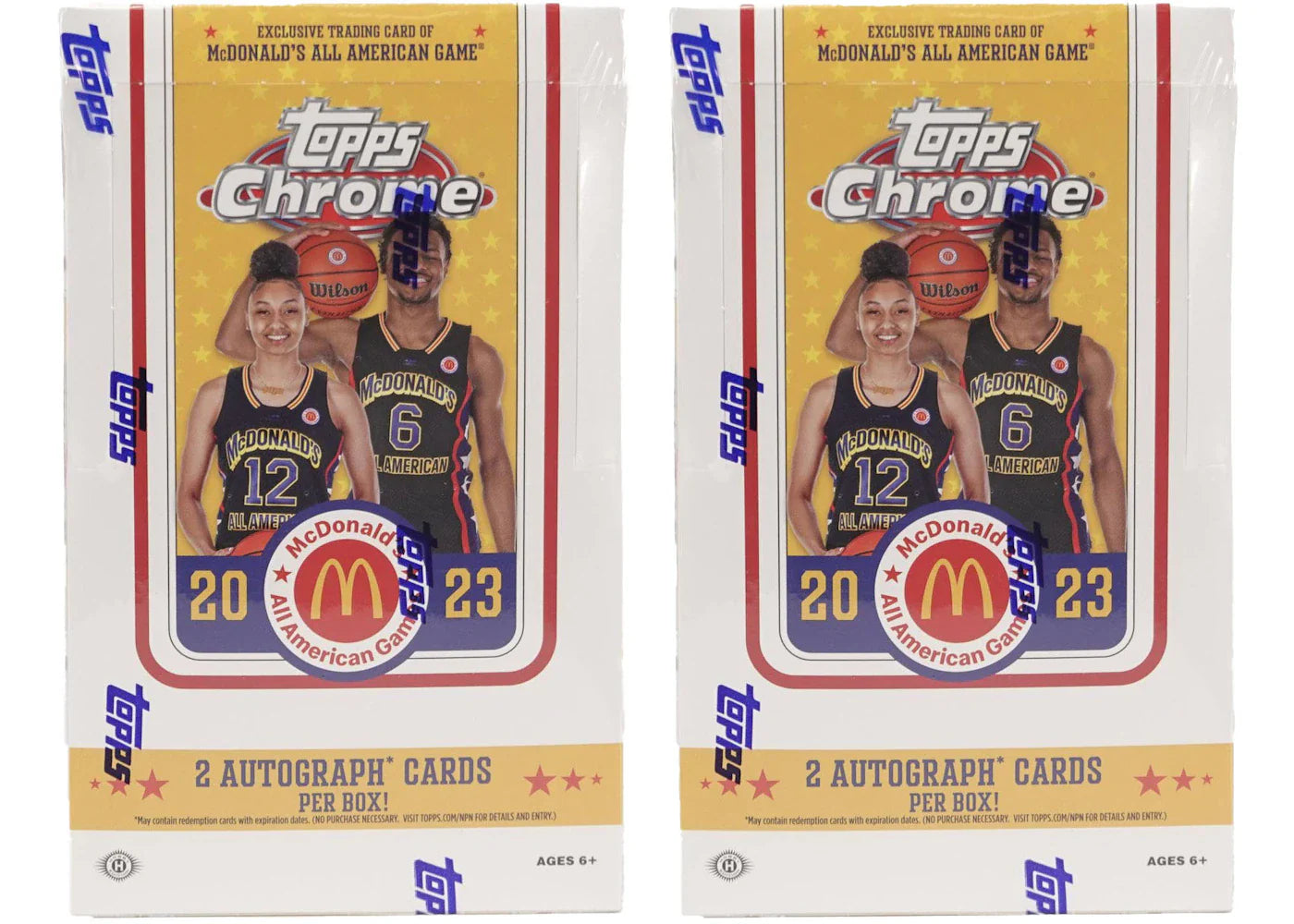 2023 Topps Chrome McDonalds All American Basketball Hobby Box 2x Lot