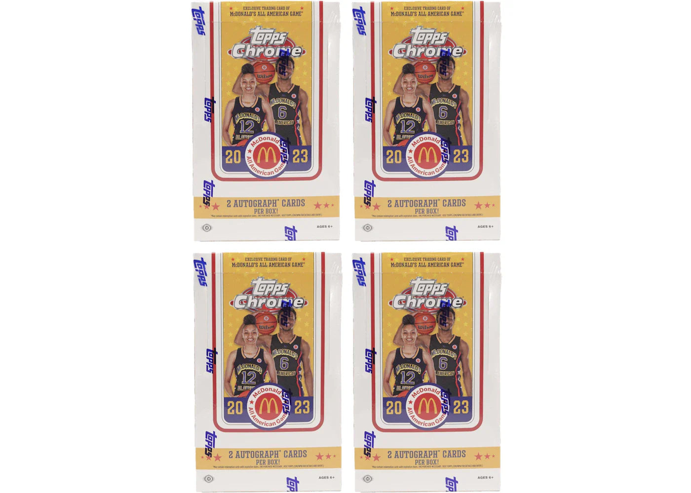 2023 Topps Chrome McDonalds All American Basketball Hobby Box 4x Lot