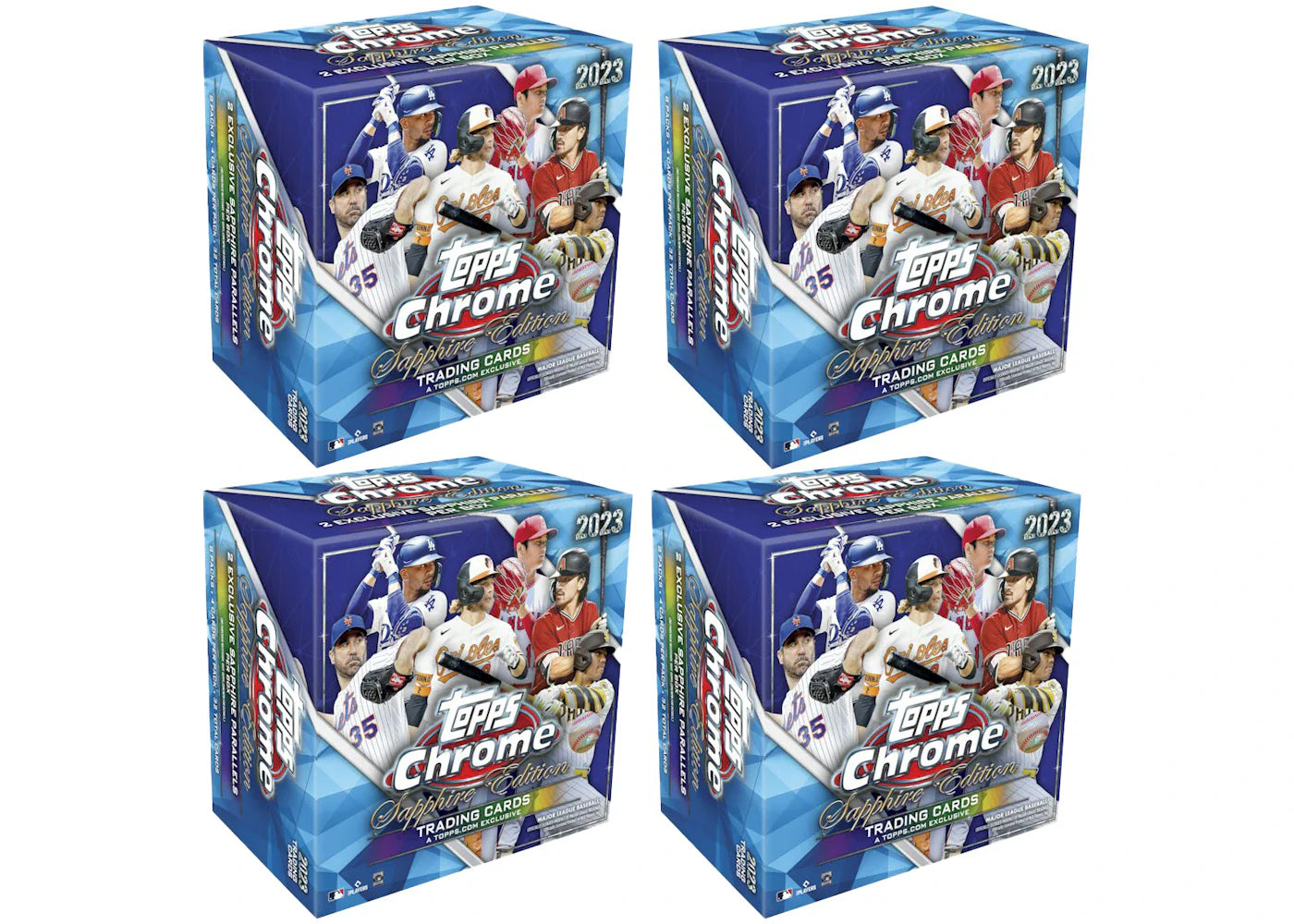 2023 Topps Chrome Sapphire Edition Baseball Hobby Box 4x Lot