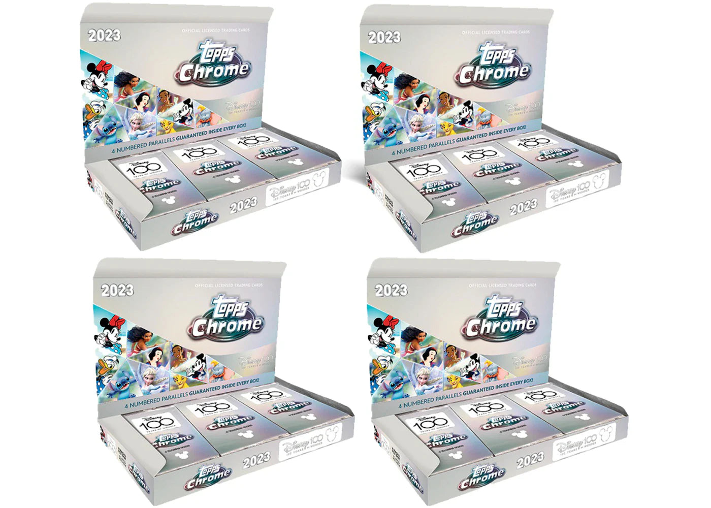 2023 Topps Disney 100 Chrome Hobby Box 4x Lot