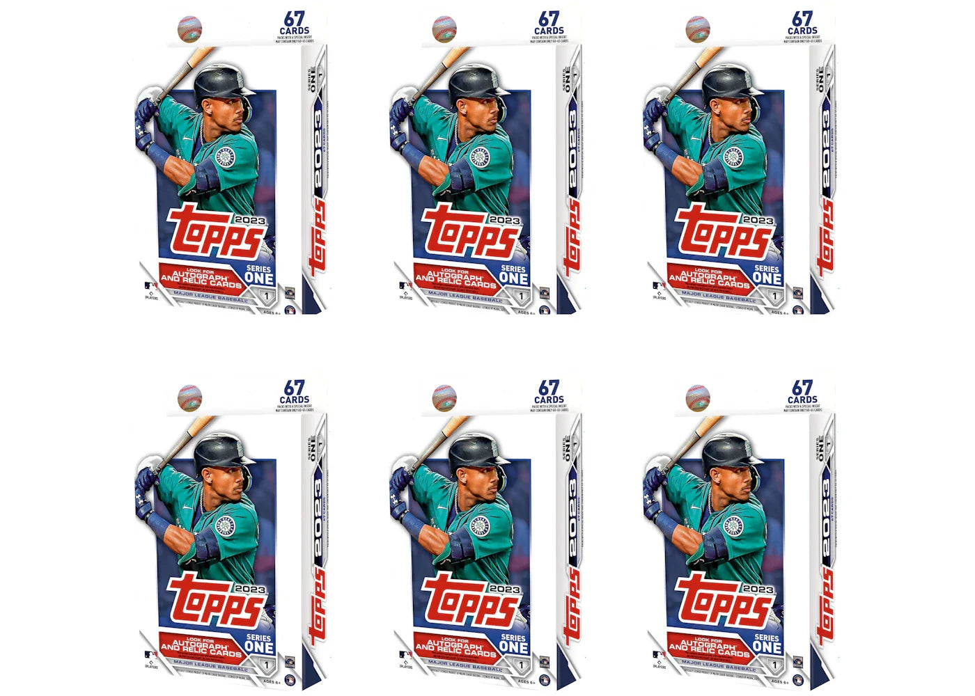 2023 Topps Series 1 Baseball Hanger Box 6x Lot