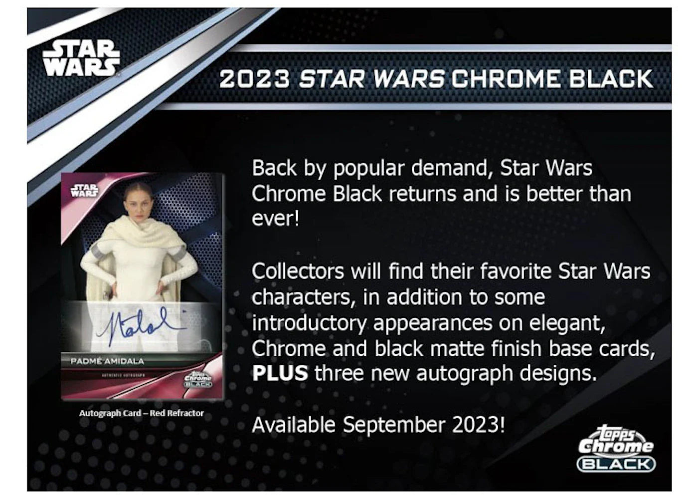 2023 Topps Star Wars Chrome Black Hobby Box