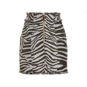 Balmain Lurex Zebra Skirt