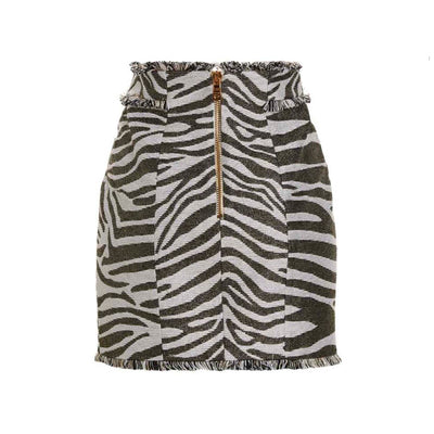 Balmain Lurex Zebra Skirt