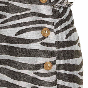 Balmain Lurex Zebra Skirt