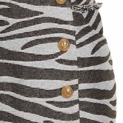 Balmain Lurex Zebra Skirt