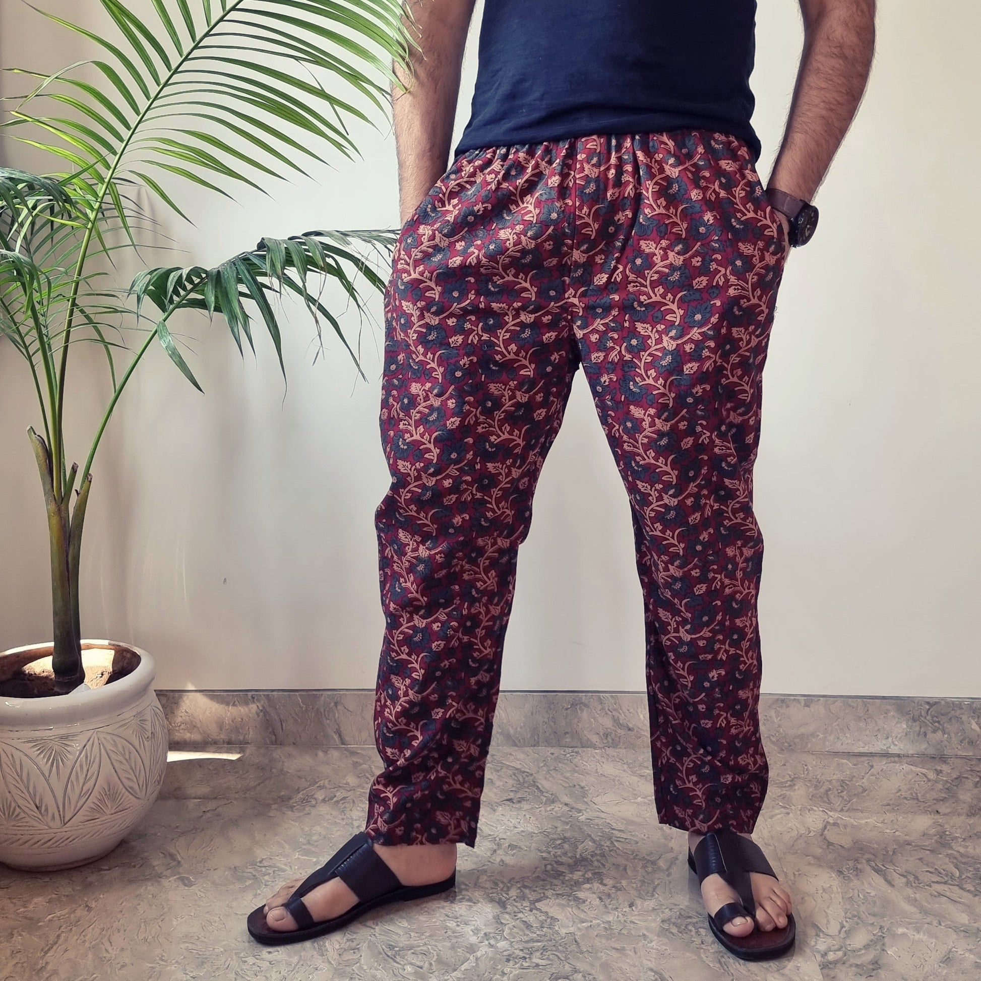 Ajrakh Block Print Cotton Men’s Pyjama