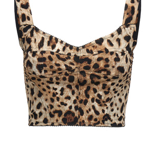 Dolce & Gabbana Leopardo Bustier Top