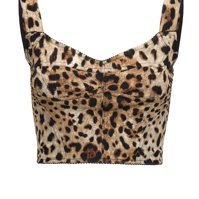 Dolce & Gabbana Leopardo Bustier Top