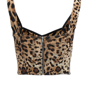 Dolce & Gabbana Leopardo Bustier Top