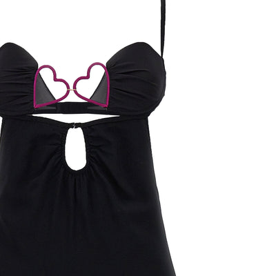 Nensi Dojaka Heart Bra Long Dress