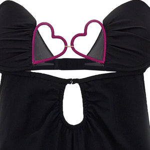 Nensi Dojaka Heart Bra Long Dress