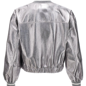 Brunello Cucinelli Laminated Leather Bomber Jacket