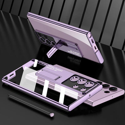 Luxury Ultra Clear Hybrid Stand Case - Samsung