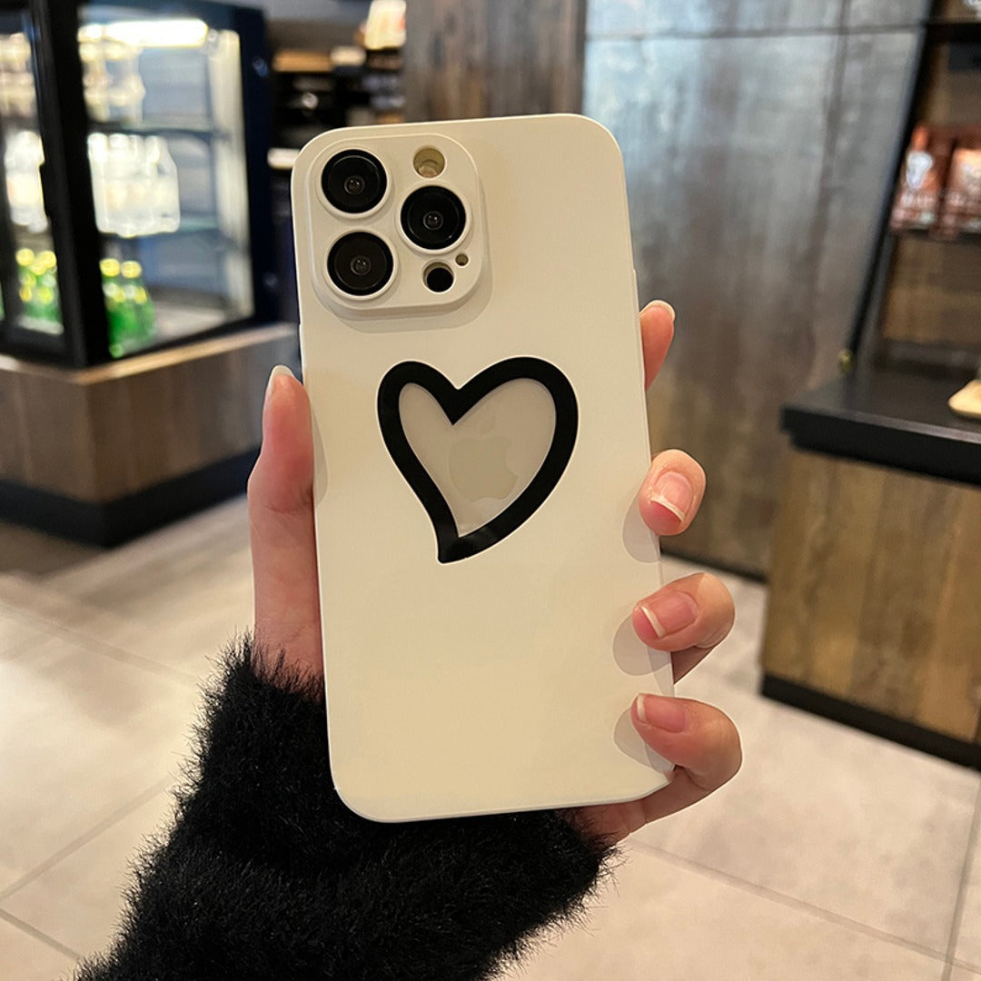 iPhone 14 Series Heart Shape Logo Design Case