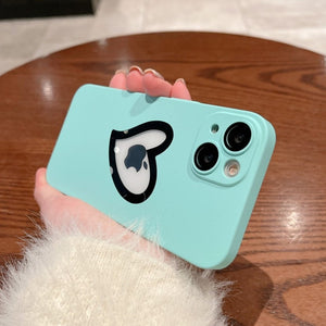 iPhone 14 Series Heart Shape Logo Design Case