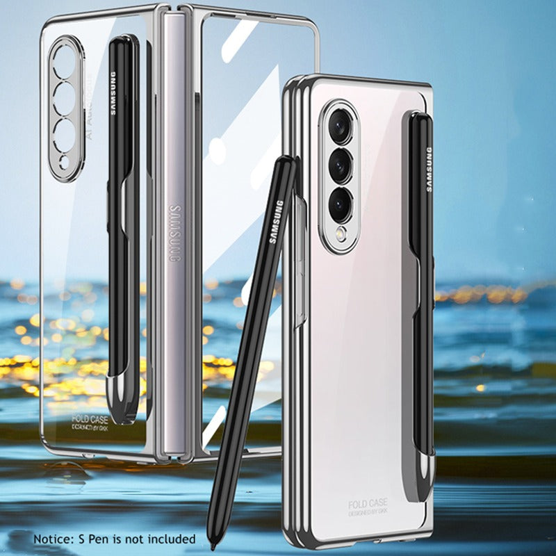 Galaxy Z Fold4 Transparent Pen Slot Folding Case