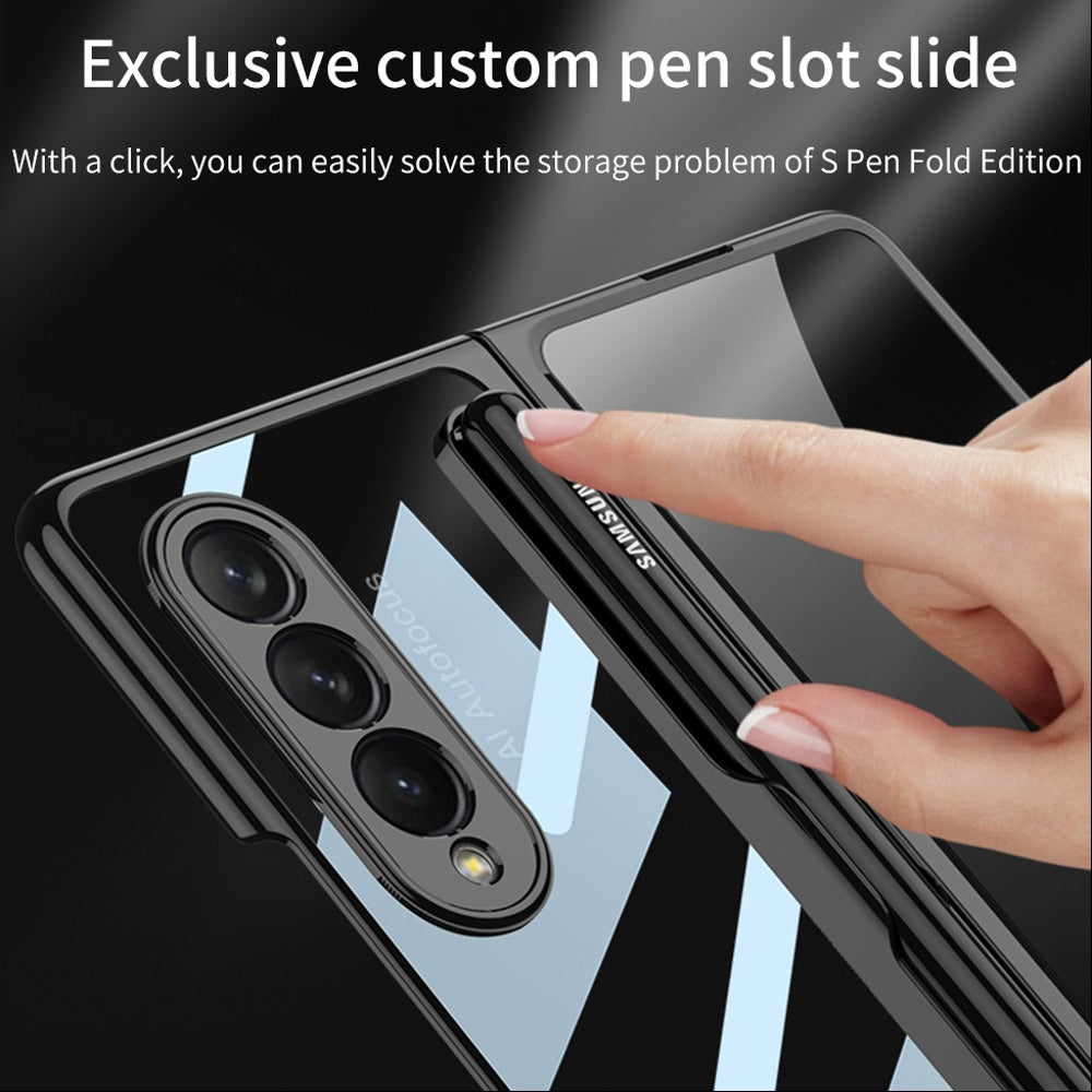 Galaxy Z Fold4 Transparent Pen Slot Folding Case