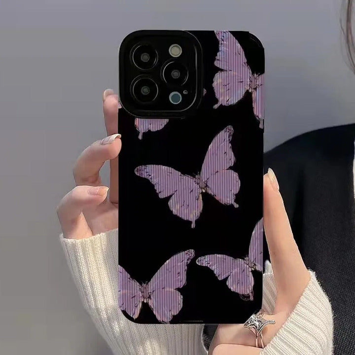 Butterfly Stripe Textured Soft Cases