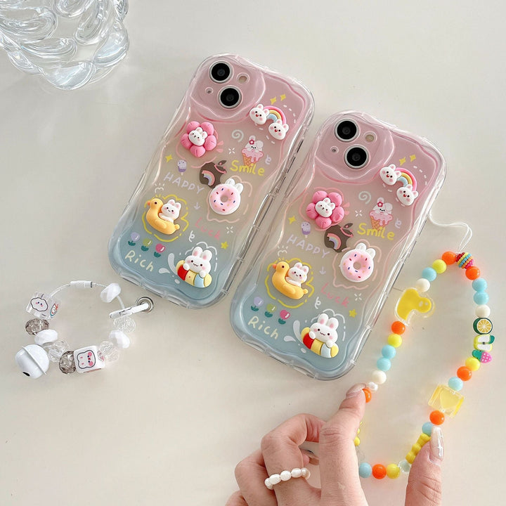 Whimsical 3D Cartoon Case with Bracelet