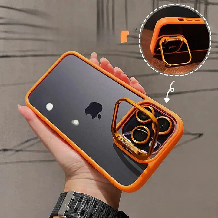 iPhone 14 Series Luxury Camera Lens Flip Bracket Case