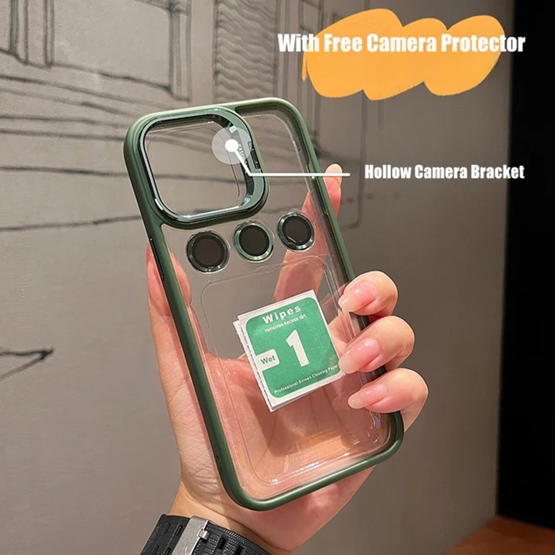 iPhone 14 Series Luxury Camera Lens Flip Bracket Case