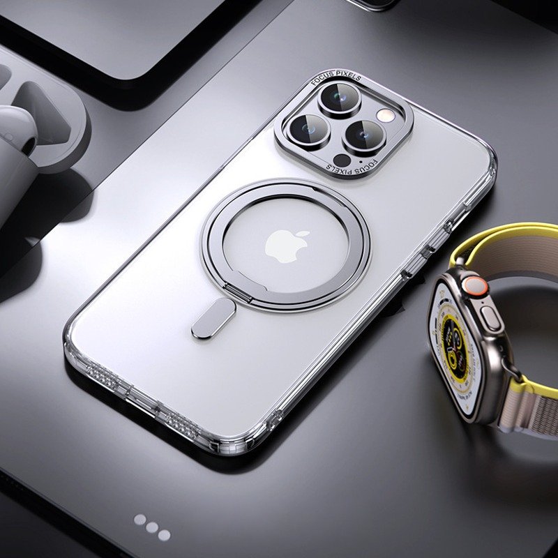 iPhone 15 Series Magnetic 360° Rotation Ring Holder Case