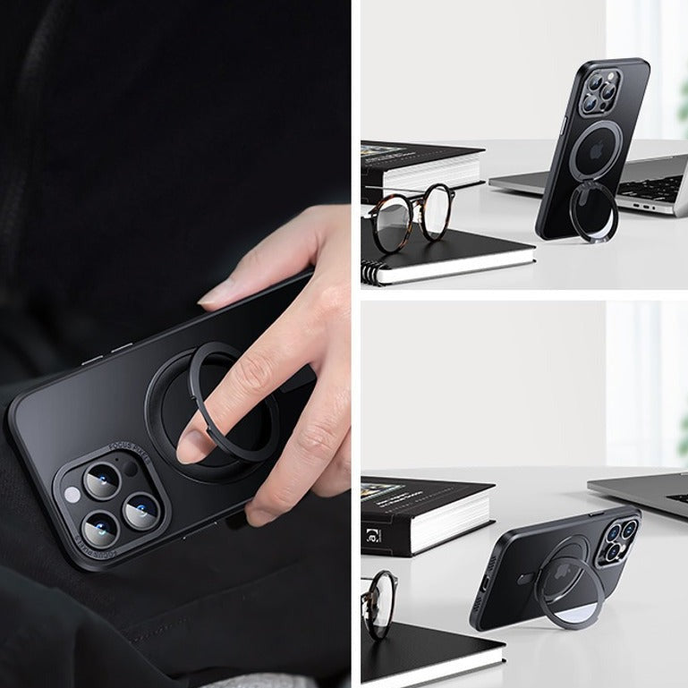 iPhone 14 Series Magnetic 360° Rotation Ring Holder Case