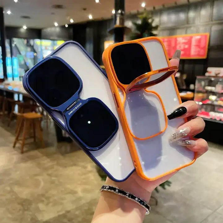 iPhone 15 Series Eclipse Metal Stand Sunglasses Case