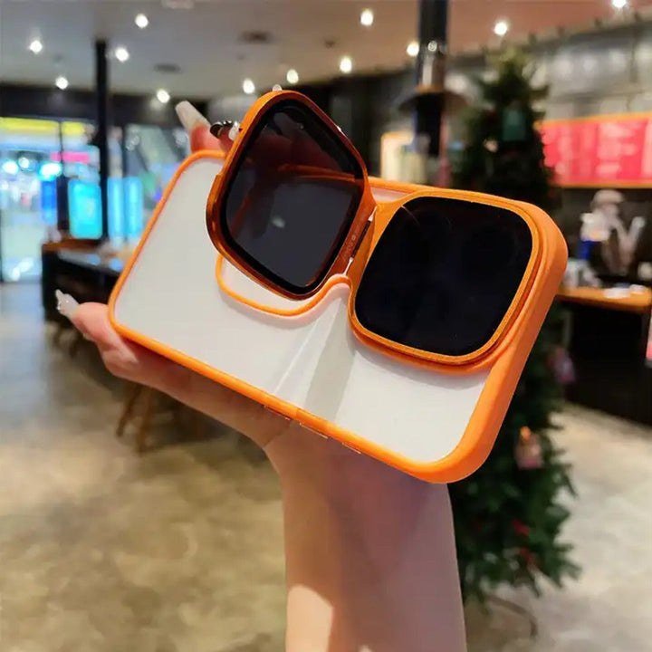 iPhone 14 Series Eclipse Metal Stand Sunglasses Case