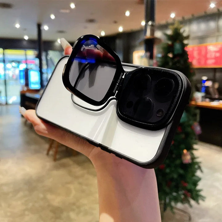 iPhone 15 Series Eclipse Metal Stand Sunglasses Case