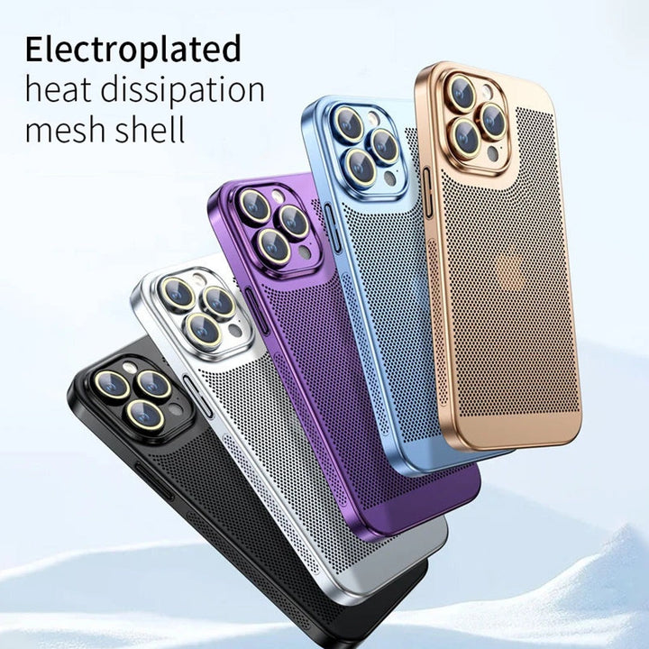 iPhone 14 Series Titanium Mesh Protective Lens Case