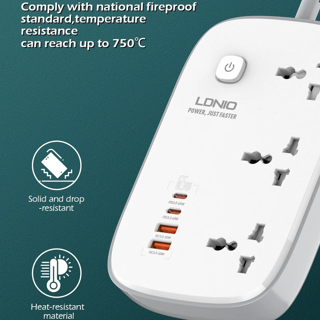 LDNIO Fast Power Socket Hub with USB-C