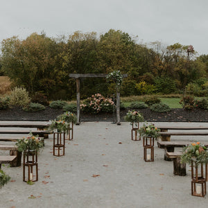 Moody Burgundy and Sage Green Modern Venue Wedding