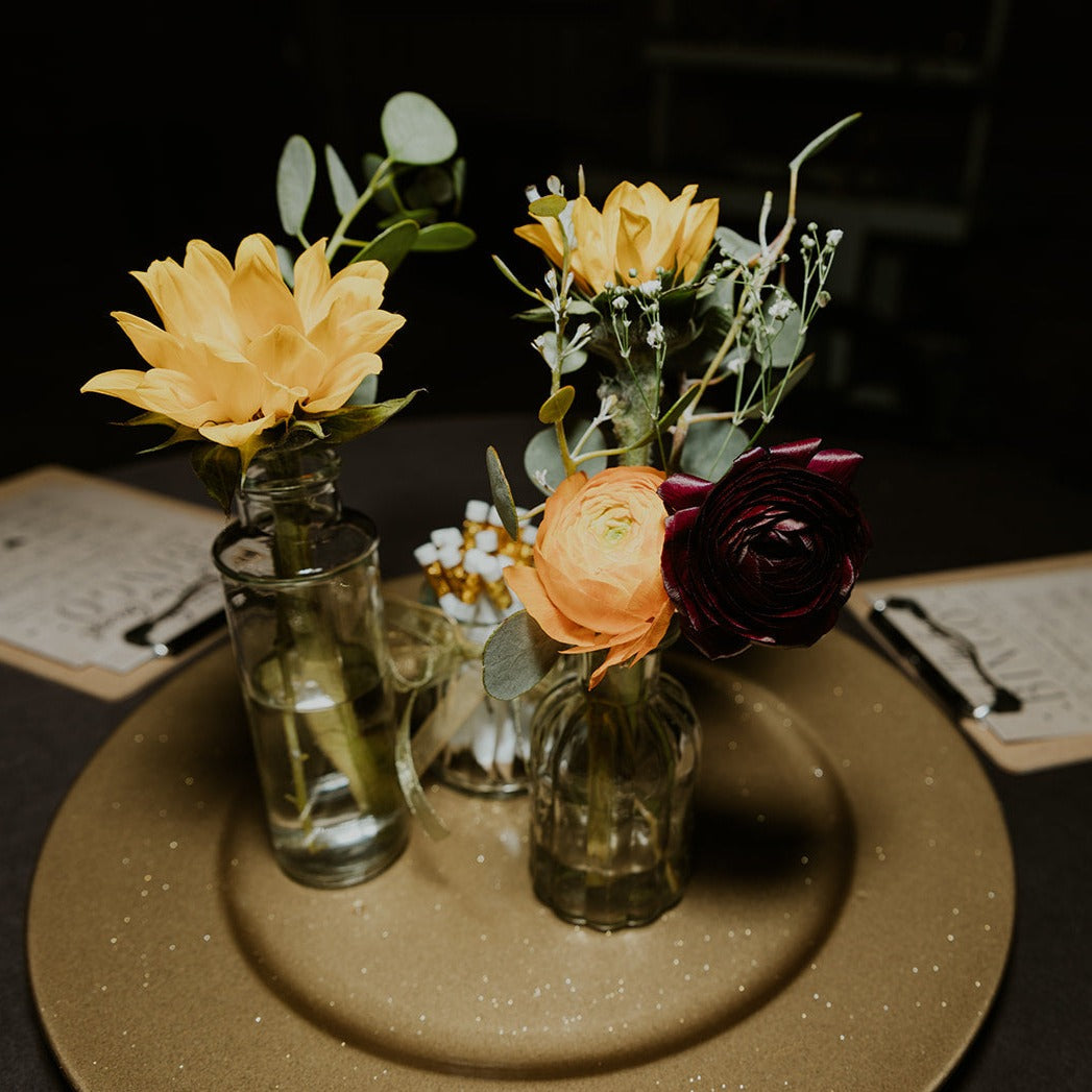 Moody Burgundy and Sage Green Modern Venue Wedding