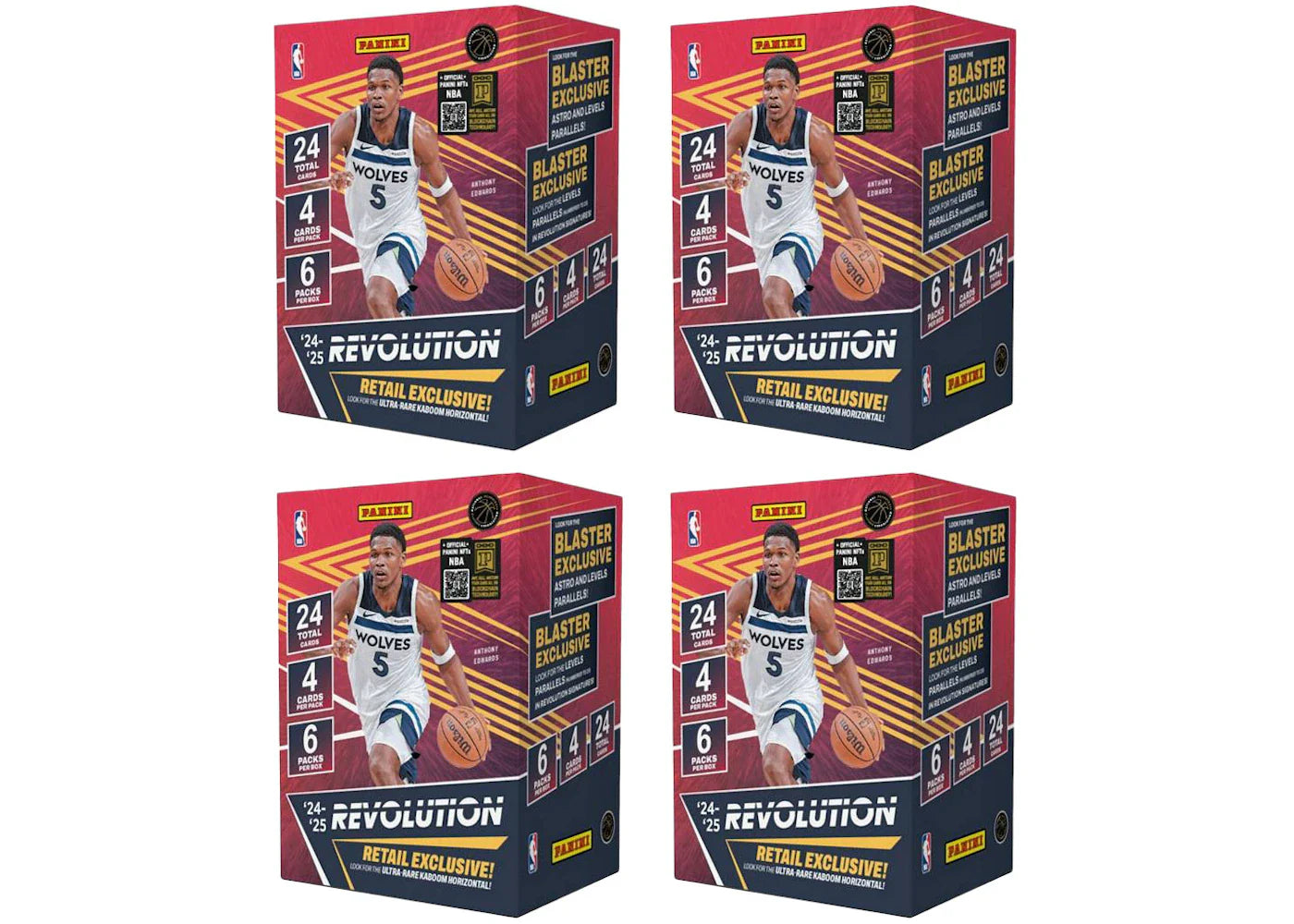 2024-25 Panini Revolution Basketball Blaster Box 4x Lot