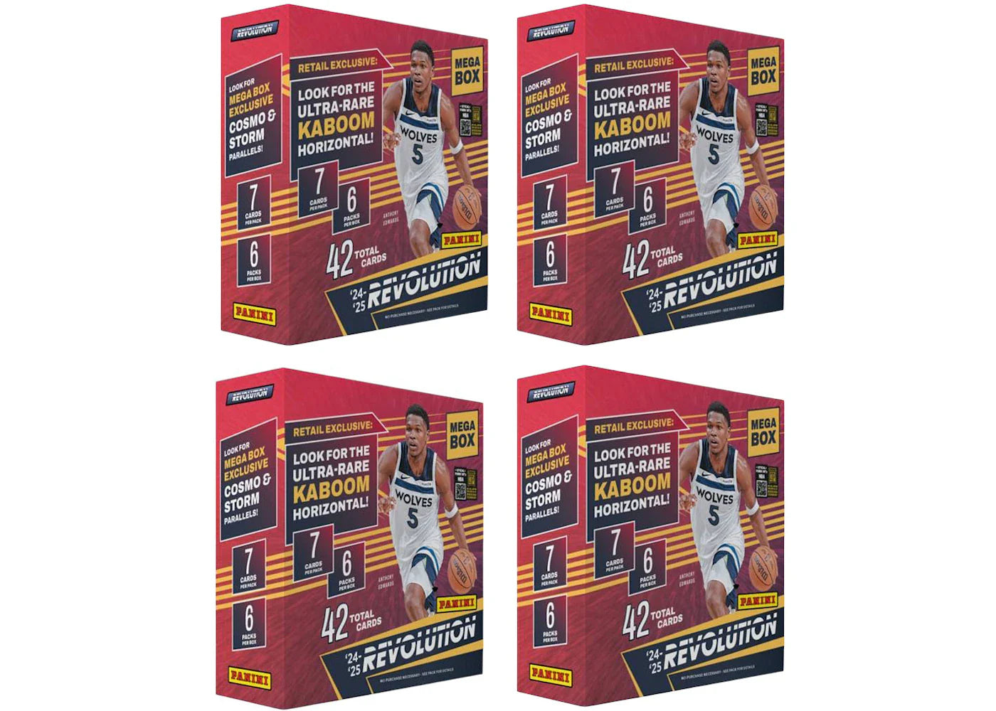 2024-25 Panini Revolution Basketball Mega Box 4x Lot