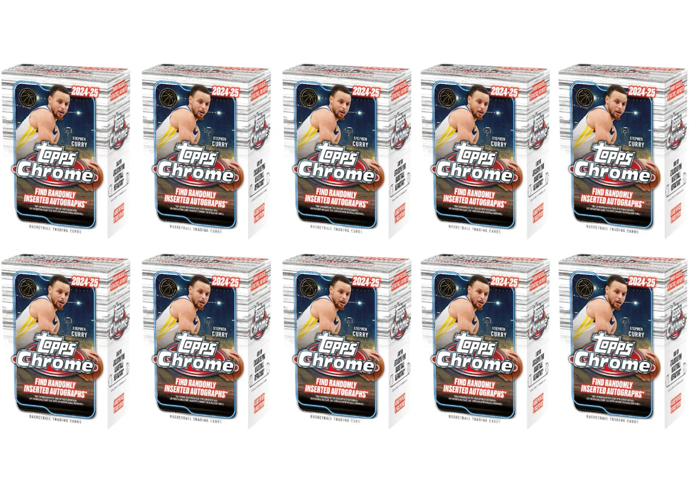 2024/25 Topps Chrome Basketball Value Box 10x Lot