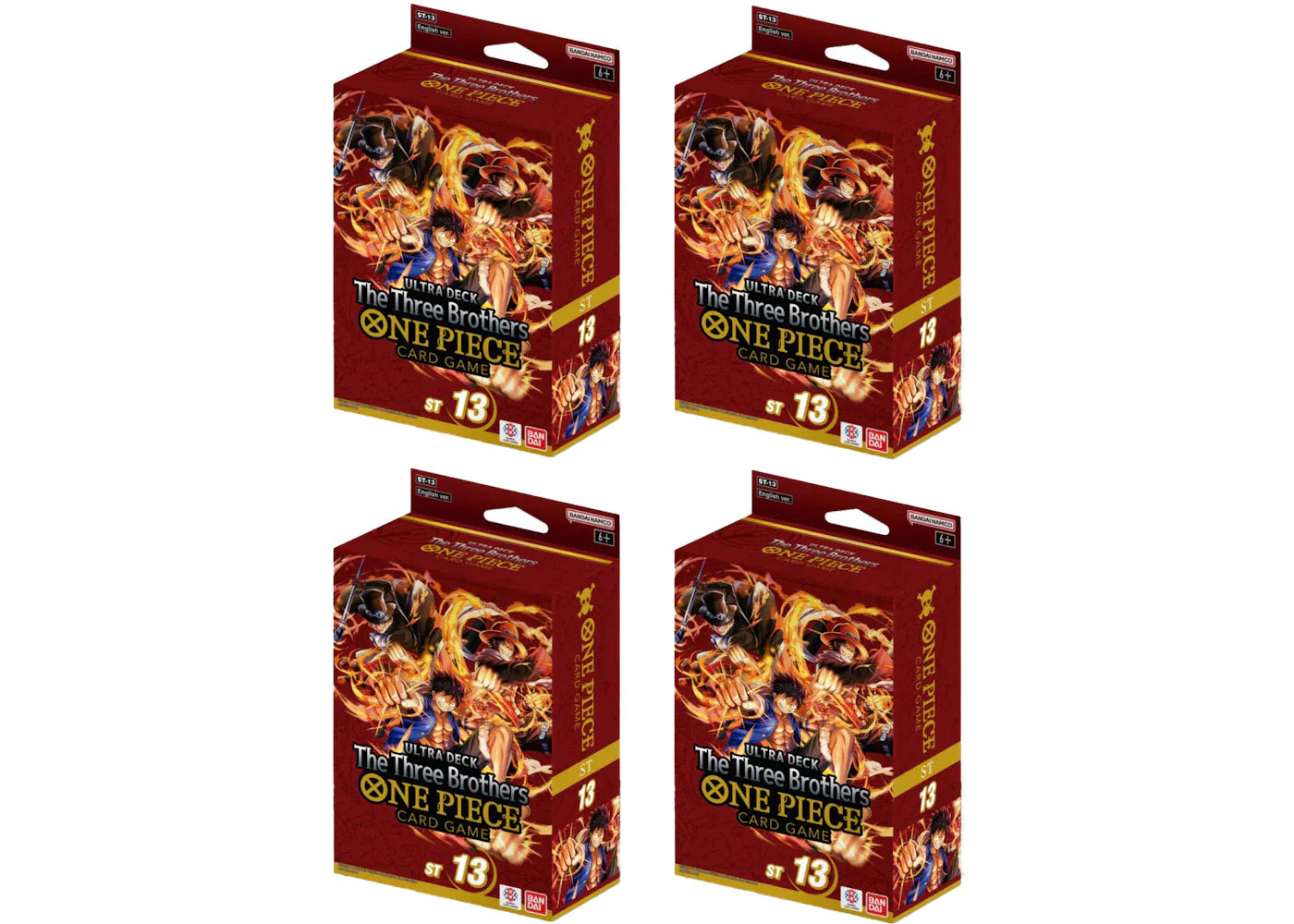 2024 Bandai One Piece Card Game The Three Brothers (ST 13) Ultra Deck 4x Lot