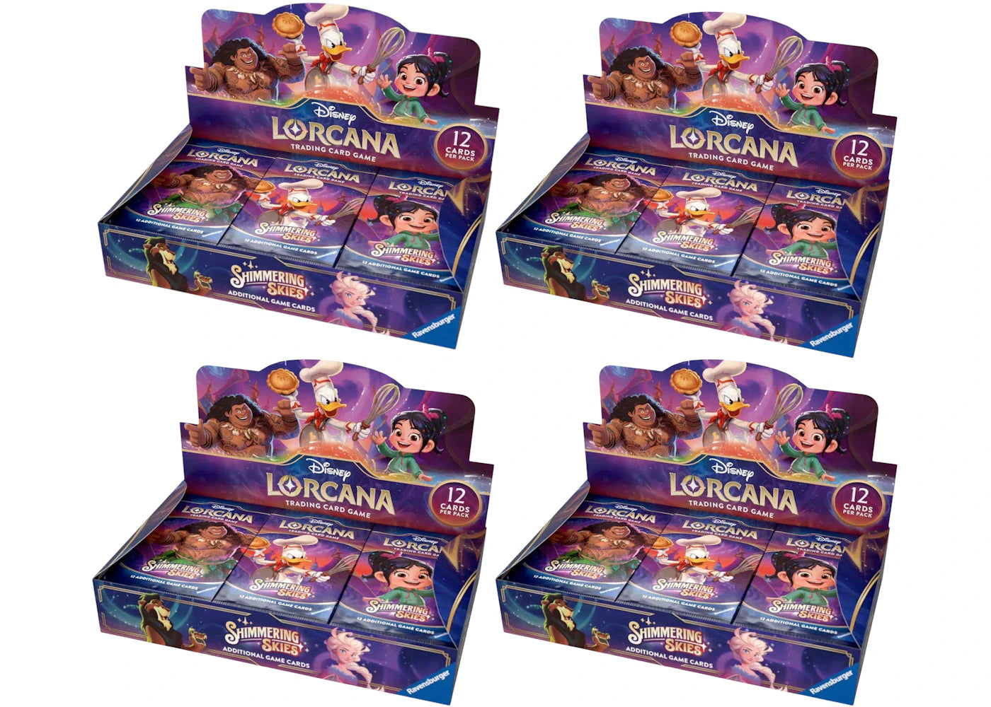 2024 Disney Lorcana TCG Shimmering Skies Booster Box 4x lot