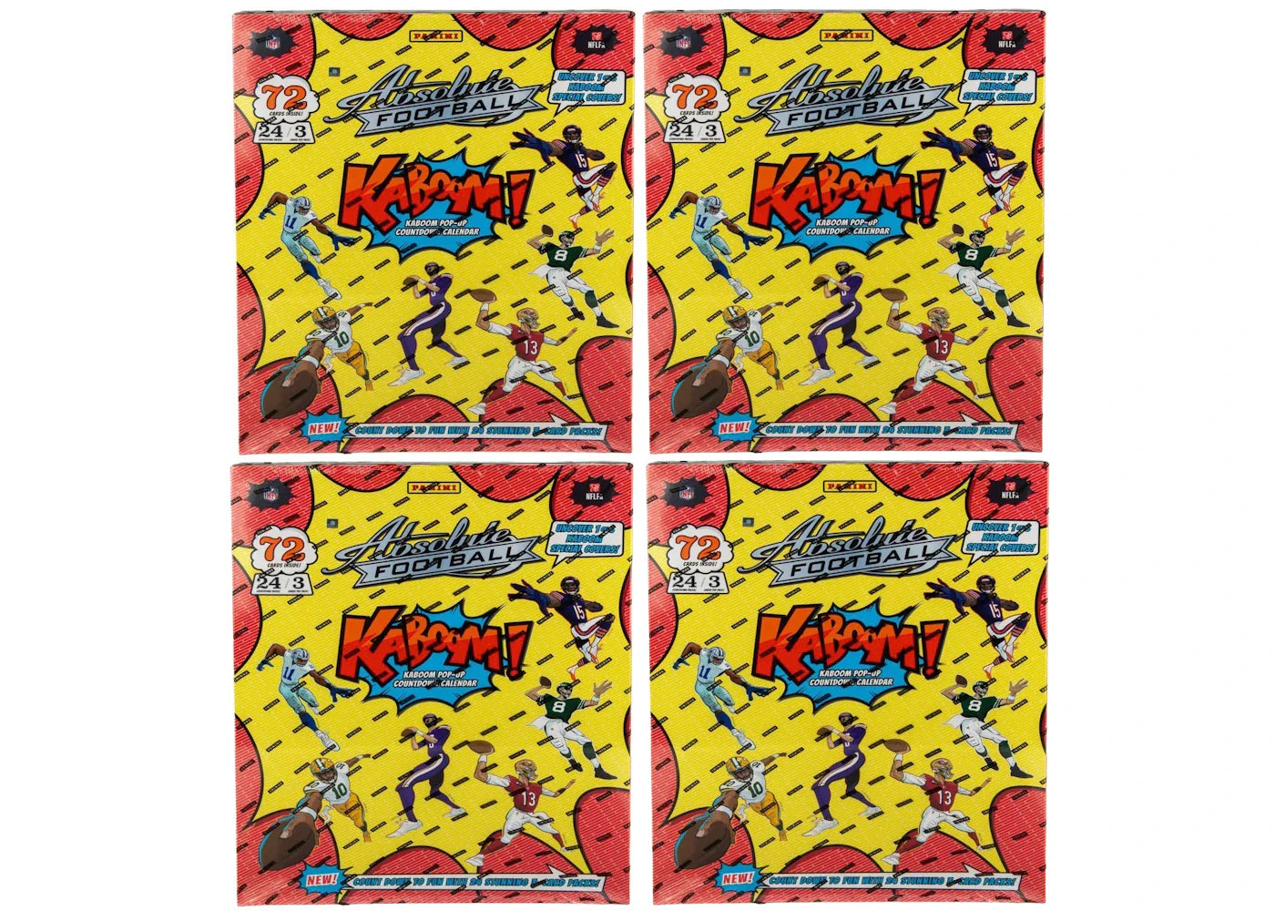2024 Panini Absolute Football Kaboom! Countdown Calendar 4x Lot