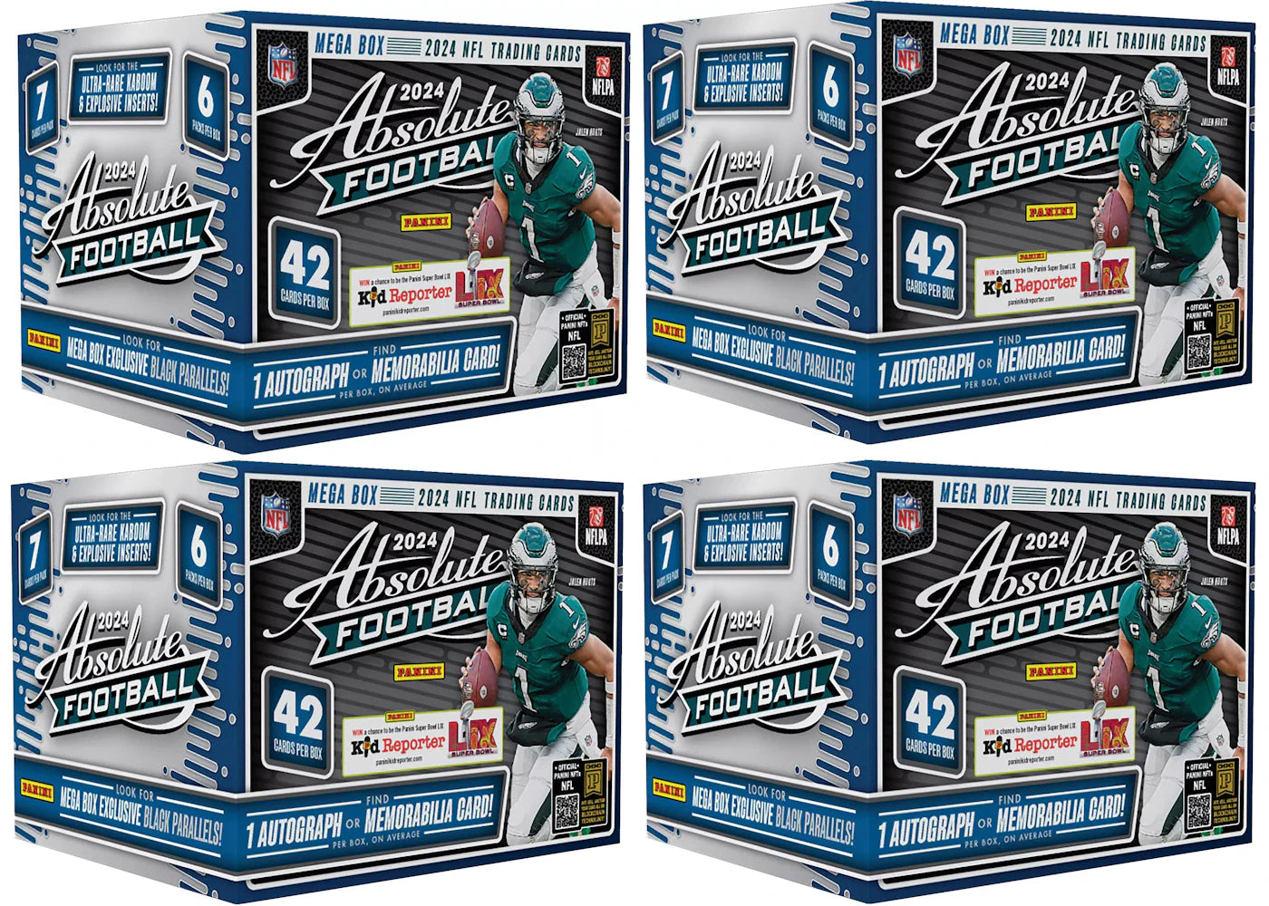 2024 Panini Absolute Football Mega Box 4x Lot