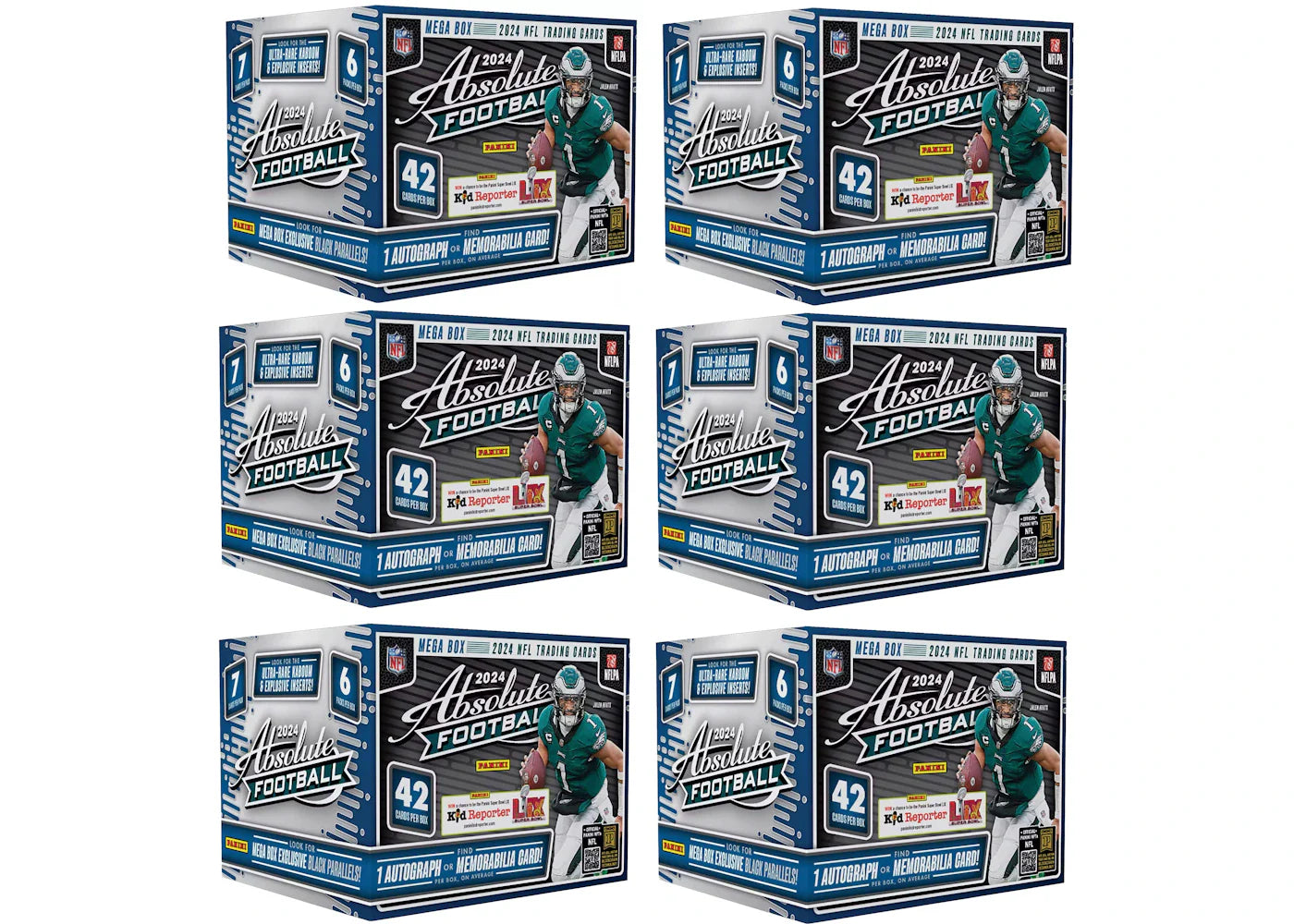 2024 Panini Absolute Football Mega Box 6x Lot