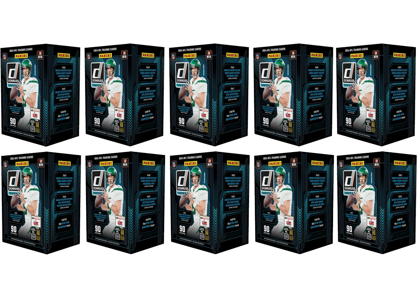 2024 Panini Donruss Football Blaster Box 10x Lot (White Hot Parallel)